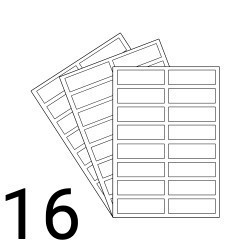 20x A4 Bögen mit 16 Etiketten - runde Ecken 99.1 X 33.9 mm