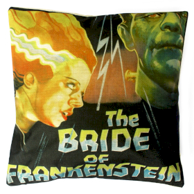 4x Vintage-Kissenbezüge - Frankensteins Braut