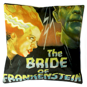 4x Vintage-Kissenbezüge - Frankensteins Braut