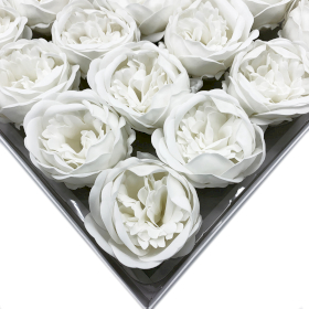 16x DIY Seifenblumen - ext. große Pfingstrose - Weiß