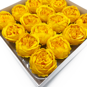 16x DIY Seifenblumen - ext. große Pfingstrose - Gelb