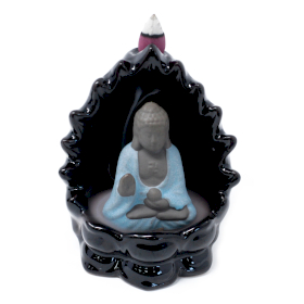 3x Brunnen Räuchergefäß - Buddha & Licht