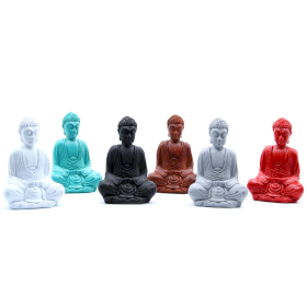 6x Matter Mini-Buddha (Gemischte Farben)