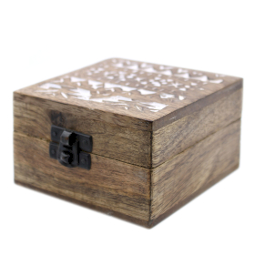 2x Holzbox weissgewaschen - 4x4 Slawisches Design