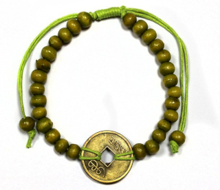 5x Feng-Shui-Armbänder limettengrün