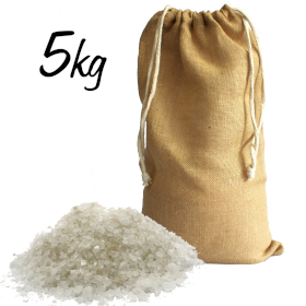 Weißes Himalaya-Badesalz 3-5mm - 5kg Sack