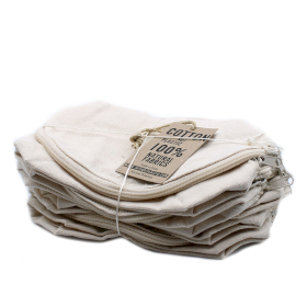 12x Kulturtasche aus natürlicher Baumwolle 10 oz - Mondtasche