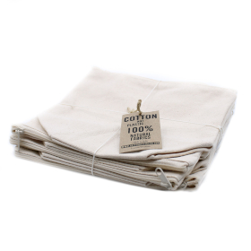6x Kulturtasche aus natürlicher Baumwolle, 10 oz – mittlere Tasche