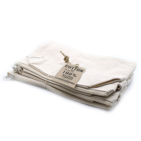 6x Kulturtasche aus natürlicher Baumwolle, 10 oz – Handhalter