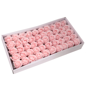 50x DIY Seifenblumen - mittelgroße Rose - Rosa
