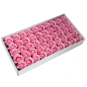 50x DIY Seifenblumen - mittelgr. Rose - zartes Rosa