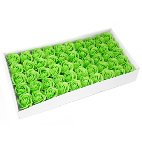 50x DIY Seifenblumen - mittelgroße Rose - Grün