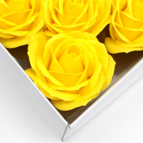 25x DIY Seifenblumen - große Rose - Gelb