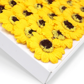 50x DIY Seifenblumen - kl. Sonnenblume - Gelb