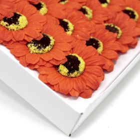 50x DIY Seifenblumen - kl. Sonnenblume - Orange