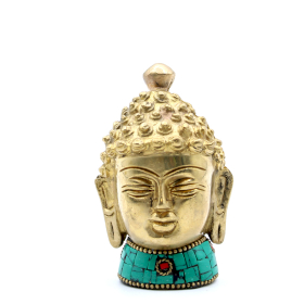 Messing-Buddhafigur - Mittlerer Kopf - 8 cm