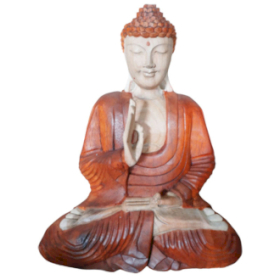 Handgeschnitzter Buddha - 40cm Betend