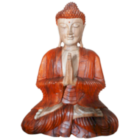 Handgeschnitzter Buddha - 60cm Willkommen