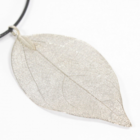 Kette - Blatt - Silber