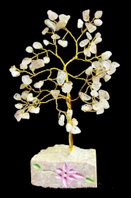 Indische Edelsteinbäume Rosenquarz - 80Steine