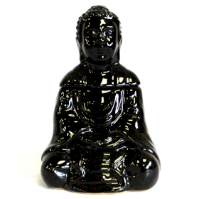Sitzender Schwarzer Buddha Duftlampe