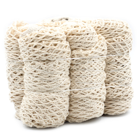 6x Netzbeutel aus Baumwolle - natural