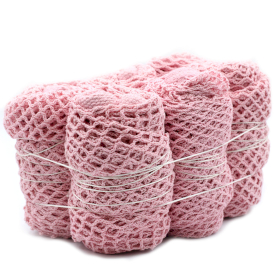 6x Netzbeutel aus Baumwolle - rosa