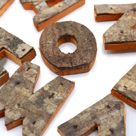 12x Rustic Bark Letter   - 