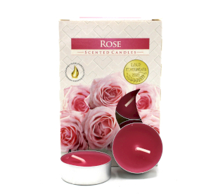 12x 6 Duftteelichter - Rose