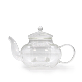 Teekanne aus Glas mit Sieb - Rund Perle - 400ml