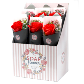 6x Seifenblumen - Rosenstrauß