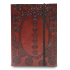 Kleines Notizbuch mit Trageriemen - Chakra-Mandala