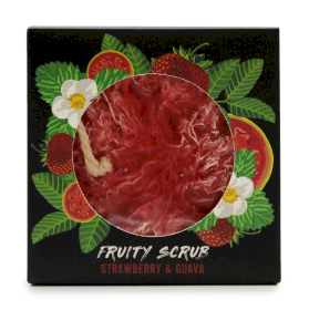 4x Fruchtige Peelingseife am Seil- Erdbeere & Guave