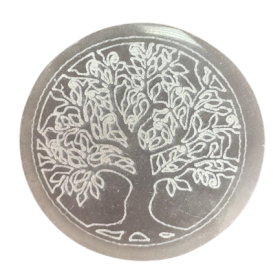 Kleine Selenitplatten 8cm- Tree of Life