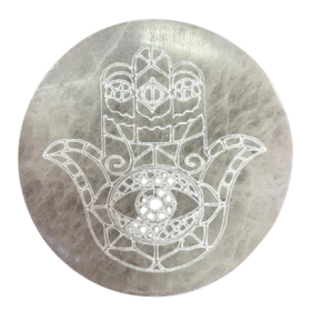 Medium Selenitplatten  10cm - Hamsa