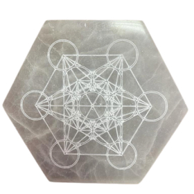 Hexagonal Selenitplatten 18cm - Richtung & Entscheidung