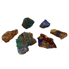 Mineralische Exemplare - Azurit-Malachit (ca. 20 Stück)