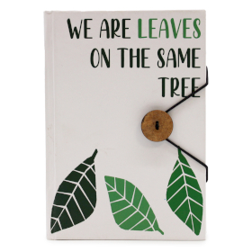 Kleines Notizbuch mit Riemen - Blätter am selben Baum