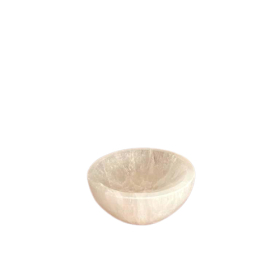 Runde Schale aus Selenit - 8 cm