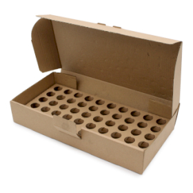 Braune Box mit Ablage für 50 ätherische Öle 10 ml Flaschen