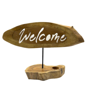 Kerzenhalter-Schild - Welcome