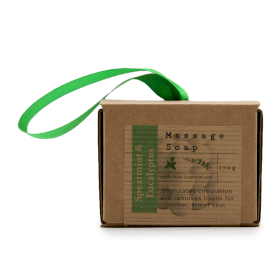 Verpackte Einzelmassageseifen - Grüne Minze & Eukalyptus