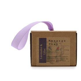 Verpackte Einzelmassageseifen - Lavendel & Flieder