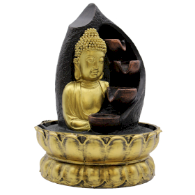 Tischwasserspiel – 30 cm – goldener Buddha & Gießtöpfe