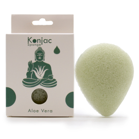 6x Tropfenförmiger Konjac-Schwamm -Aloe Vera - Heilung