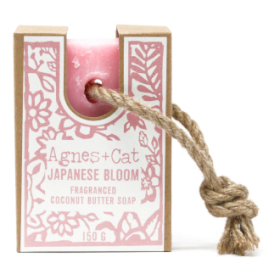 6x Packung mit 6 Seifen am Seil – Japanische Blüte