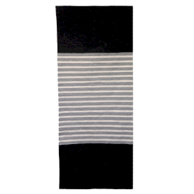 Indischer Baumwollteppich – 70 x 170 cm – Schwarz / Grau