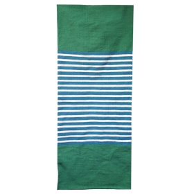 Indischer Baumwollteppich – 70 x 170 cm – Blau/Grün