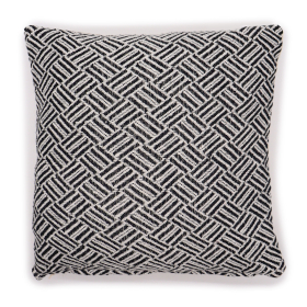 2x Klassischer Kissenbezug – Criss-Cross Schwarz – 40 x 40 cm