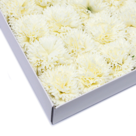 50x DIY Seifenblumen - Nelken - Creme